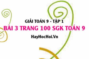 Giải bài 3 trang 100 SGK Toán 9 tập 1: Tam giác vuông,đường tròn ngoại tiếp